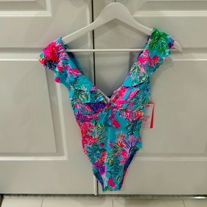 Lilly Pulitzer Huey Ruffle Swimsuit - new with tags
